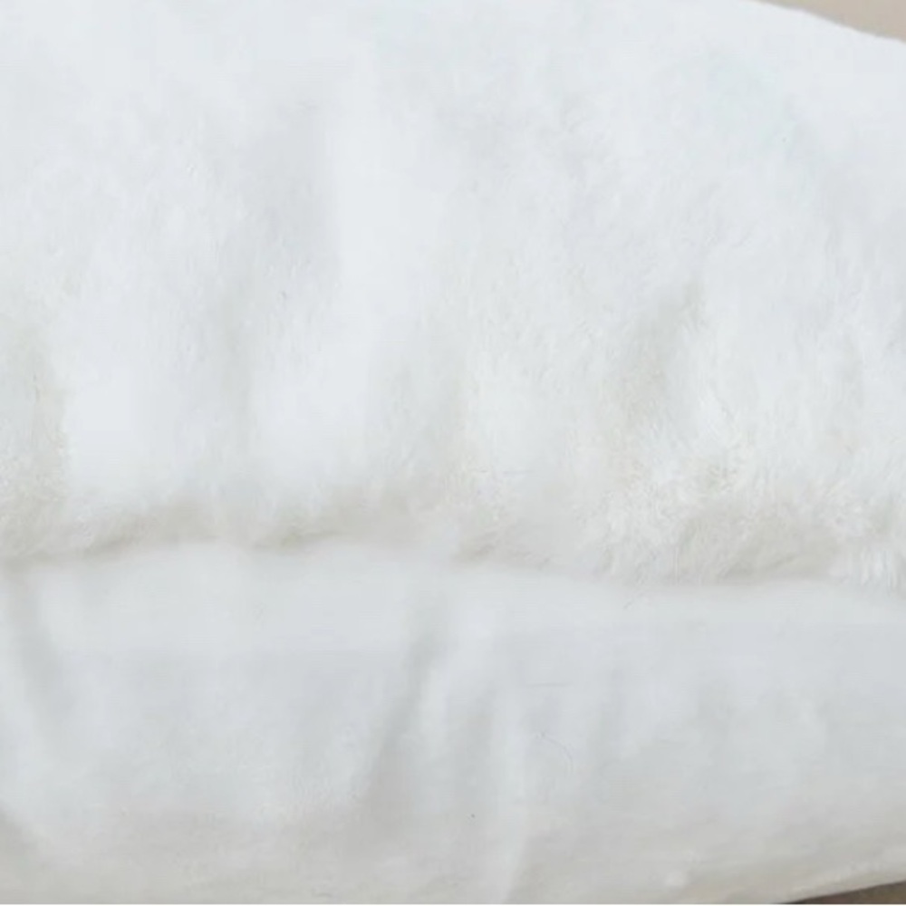 Elegant Black Faux Chinchilla Fur Pillow - Picture 3 of 5